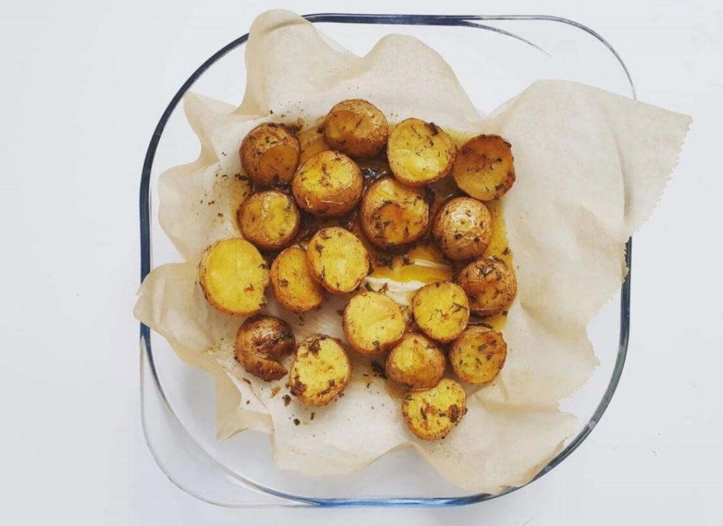 Sara´s Organic Food recipes, minty baby-potatoes