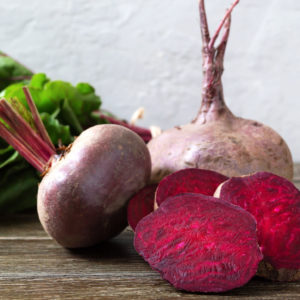 Red Fresh Beets on wooden table from Sara´s Organic Food